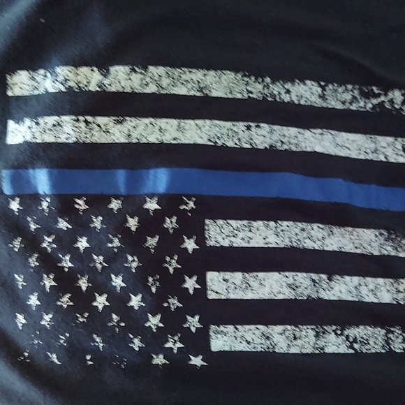 Thin Blue Line women's tshirt 2XL black & blue. Rothco - Picture 5 of 6